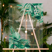 Brautparty in tropischer Vegetation Acrylschild