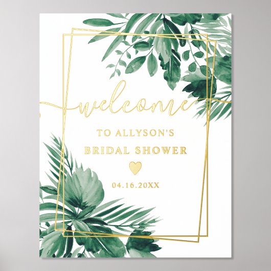 Brautparty in tropischer Vegetation Foliendrucke (Vorderseite)