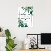 Brautparty in tropischer Vegetation Poster (Heimbüro)