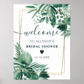 Brautparty in tropischer Vegetation Poster (Vorne)