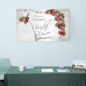 Brautparty in Weißem Glitzer 2 Banner (Messeveranstaltung)