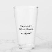 Brautparty Individuelle Name Wedding Gift Gastgesc Glas (Vorderseite)