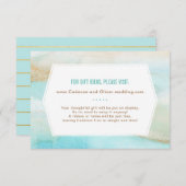 Brautparty-Informationskarte für Wasserfarben Einladung (Vorne/Hinten)