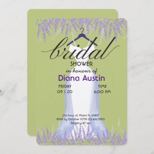 Brautparty-Initialisierung mit QR-Code Einladung (Vorne/Hinten)