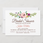 Brautparty Invite - Blume Krone III Einladung (Vorderseite)