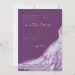 Brautparty Invite bridal goed Eggplant Plum Einladung