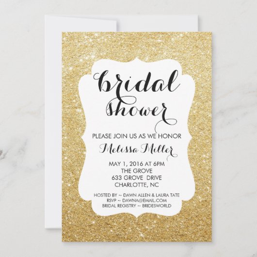Brautparty Invite - Glitter Einladung (Vorderseite)