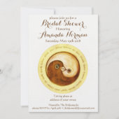 BRAUTPARTY INVITE gold YinYang Tauben Einladung (Vorderseite)