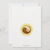 BRAUTPARTY INVITE gold YinYang Tauben Einladung (Rückseite)