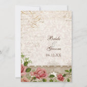 Brautparty Invite - Trellis Rose Vintag Card Einladung (Rückseite)