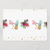 Brautparty Itinerary Aloha Flamingo Ananas Programm (Rückseite)