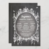 Brautparty Itinerary Bachelorette Gotische Rahmen Einladung (Vorne/Hinten)