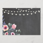 Brautparty Itinerary Bachelorette Pink Floral Programm (Rückseite)