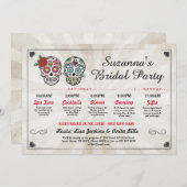 Brautparty Itinerary Bachelorette Zuckerhut Einladung (Vorne/Hinten)