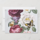 Brautparty Itinerary Bloom Floral Butterfly Einladung (Rückseite)