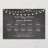 Brautparty Itinerary Chalk Pink Bachelorette Programm (Vorderseite)