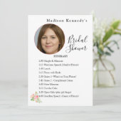Brautparty Itinerary Plan 🎀 Butterfly Spring Einladung (Stehend Vorderseite)