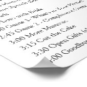 Brautparty Itinerary Plan Floral Fab Poster (Ecke)