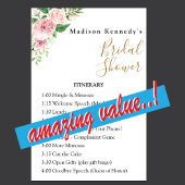 Brautparty Itinerary Plan Floral Fab Poster