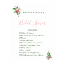 Brautparty Itinerary Plan Rose Floral Epic Fab