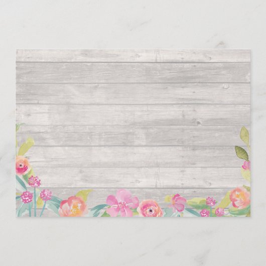 Brautparty Itinerary Rustikales Abendessen Bachelo Programm (Rückseite)