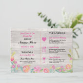 Brautparty Itinerary Rustikales Abendessen Bachelo Programm (Stehend Vorderseite)