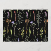 Brautparty Itinerary Wildblumen Blumendarm Programm (Rückseite)