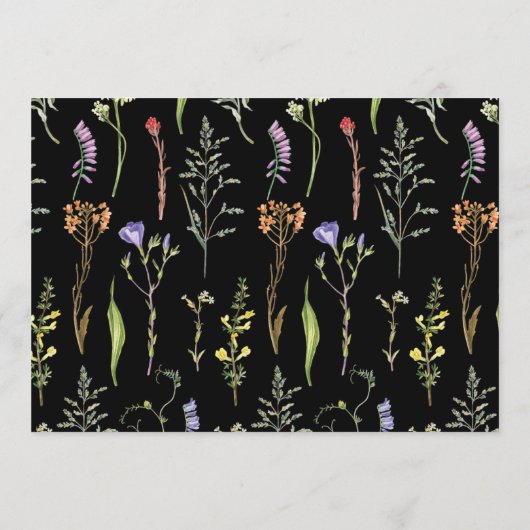 Brautparty Itinerary Wildblumen Blumendarm Programm (Rückseite)