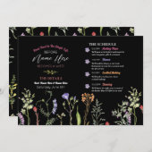 Brautparty Itinerary Wildblumen Blumendarm Programm (Vorne/Hinten)