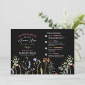 Brautparty Itinerary Wildblumen Blumendarm Programm (Stehend Vorderseite)