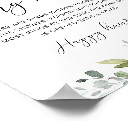 Brautparty-Jagdspiel Poster (Ecke)