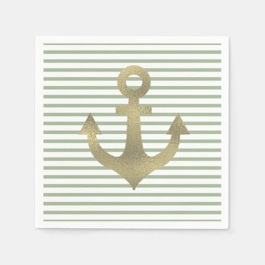 Brautparty Junggeselinnen-Abschied Nautical Anchor Serviette (Vorderseite)