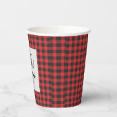 Brautparty Kariert Black Red Buffalo Lumberjack Pappbecher (Links)