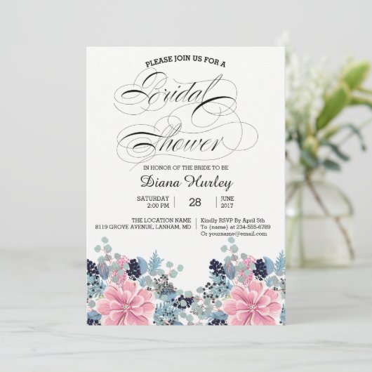 Brautparty-Karte Einladung (Stehend Vorderseite)