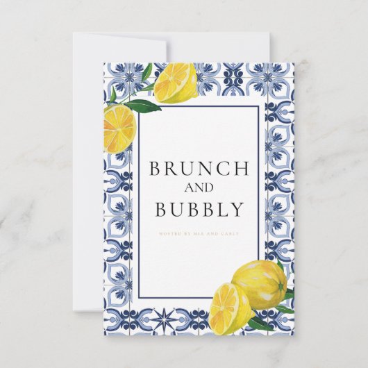 Brautparty-Karte für den Mittelmeerraum Einladung (Vorderseite)