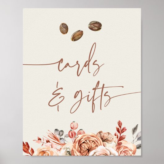 Brautparty-Karte für Kaffee Beeren Poster (Vorne)