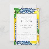 Brautparty-Karte für Lemon-Fliesen Einladung (Rückseite)