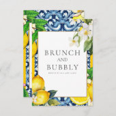 Brautparty-Karte für Lemon-Fliesen Einladung (Vorne/Hinten)