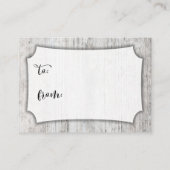 Brautparty-Karte für rustikales Wetter Begleitkarte (Rückseite)