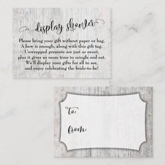 Brautparty-Karte für rustikales Wetter Begleitkarte (Vorne/Hinten)