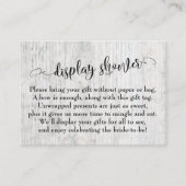 Brautparty-Karte für rustikales Wetter Begleitkarte (Vorderseite)