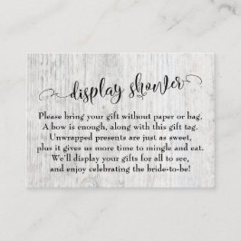 Brautparty-Karte für rustikales Wetter Begleitkarte