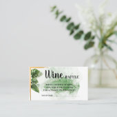 Brautparty-Karte für tropische Weine Platzkarte (Stehend Vorderseite)