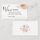 Brautparty-Karte für Weinflorale Tombola Platzkarte (Vorne/Hinten)