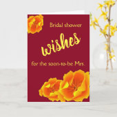 Brautparty-Karte Karte (Gelbe Blume)