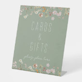 Brautparty-Karten der Whimsistischen Wildblume Sockelschild (Vorderseite)