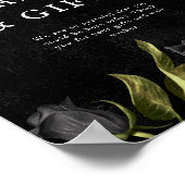 Brautparty-Karten und Geschenke für die schwarze R Poster (Ecke)