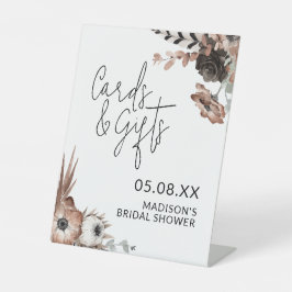 Brautparty Karten und Geschenke Unterschreiben ros Sockelschild