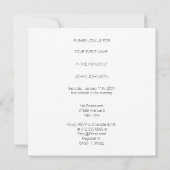 Brautparty Kiss Lips Schwarz-weiß Minimal Einladung (Rückseite)