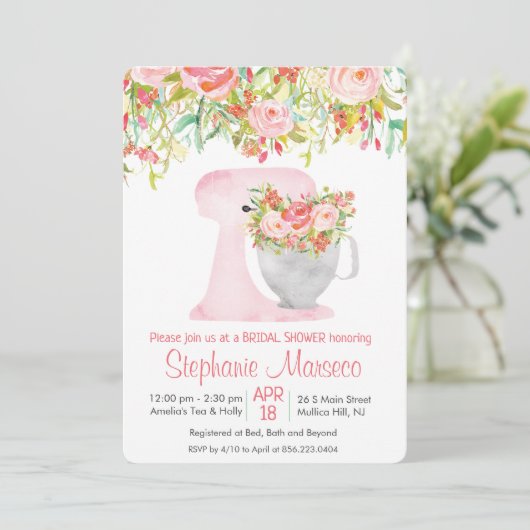 Brautparty Kitchen Tee Einladung (Stehend Vorderseite)